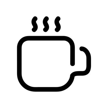 Macera simgeleri koleksiyonundan Mug Vektör Simgesi, Taslak biçim simgesi, beyaz arkaplanda izole edilmiş.