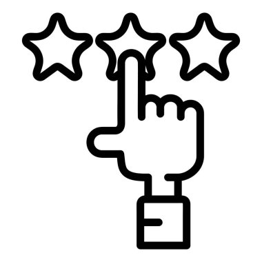 Müşteri değerlendirme vektör ikonu. Reklam simgeleri koleksiyonundan özet biçimi simgesi, beyaz arkaplanda izole edilmiş.