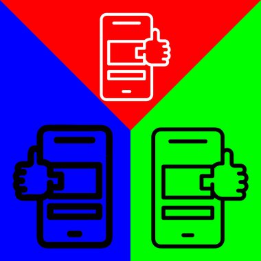 Kırmızı Mavi ve Yeşil Arkaplanda izole edilmiş reklam simgeleri koleksiyonundan taslak biçimi simgesi Vektör Simgesi gibi.