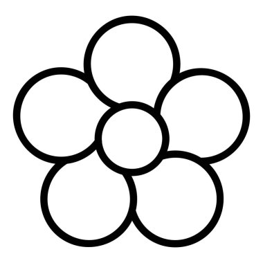 Çiçek Vektörü Simgesi, Tarım simgeleri koleksiyonundan doğrusal biçim simgesi, beyaz arkaplanda izole edilmiş.