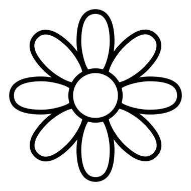 Çiçek Vektörü Simgesi, Tarım simgeleri koleksiyonundan doğrusal biçim simgesi, beyaz arkaplanda izole edilmiş.