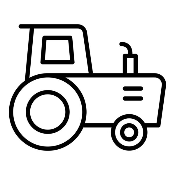 Tractor Vector Icon, Lineal style icon, from Agriculture icons collection, isolated on white Background.