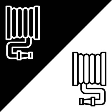 Su Hortumu Vektörü Simgesi, Tarım simgeleri koleksiyonundan Doğrusal biçim simgesi, Siyah ve Beyaz Arkaplanda izole edilmiş.