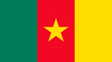 Cameroon National Flag: official Colors and Proportions - Vector Illustration. A meticulously crafted vector illustration of the national flag of Cameroon, displaying the official colors and accurate proportions.  clipart