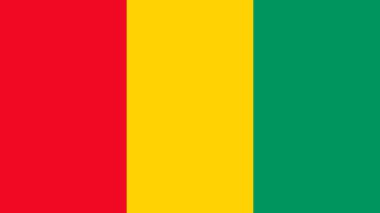 National Flag of Guinea: Official Colors, Proportions, and Flat Vector Illustration (EPS10)  clipart
