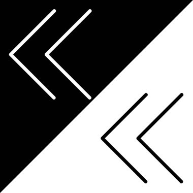 Ardışık ok vektör simgesi, Chevron, Doğrusal biçim simgesi, Arrows Chevons and Directions simgeleri koleksiyonundan, Siyah ve beyaz arkaplanda izole edilmiş.