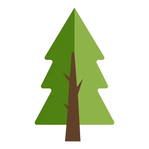 Ilustração Vetor Árvore Pinheiro Ícone Vetor Árvore Árvores Natal —  Vetores de Stock