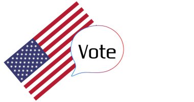 Amerika Birleşik Devletleri 'nde seçim günü oy verin. Oy seçimi. Amerikan bayrağı. Seçim günü. ABD. Seçim günü. Seçim kampanyası. oy.