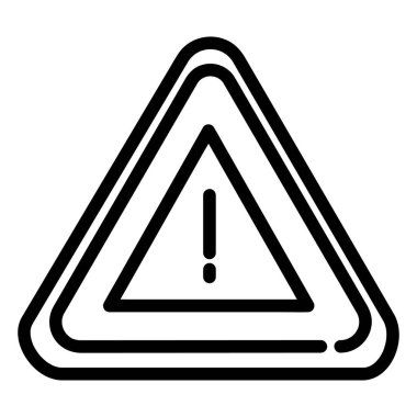 İlerleme simgeleri koleksiyonundan uyarı işareti Vektör Simgesi, Çizgi Biçimi simgesi, beyaz arkaplanda izole edilmiş