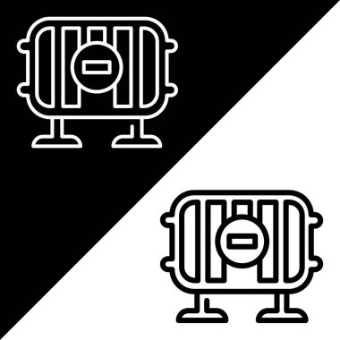 Güvenlik veya Kapı Güvenliği Vektör Simgesi, Çizgi Biçimi simgesi, İşlem simgeleri koleksiyonundan, Siyah ve Beyaz Arkaplanda izole edilmiş.