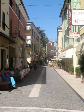 Riviera di Ponente, Liguria, Italy, July 19, 2009: summer images of the seaside resort of Diano Marina. clipart