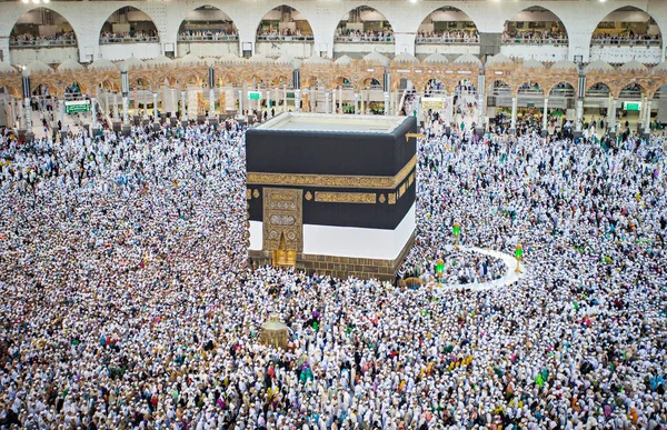 Muslimische Pilger Aus Aller Welt Beim Tawaf Dem Gebet Rund — Stockfoto