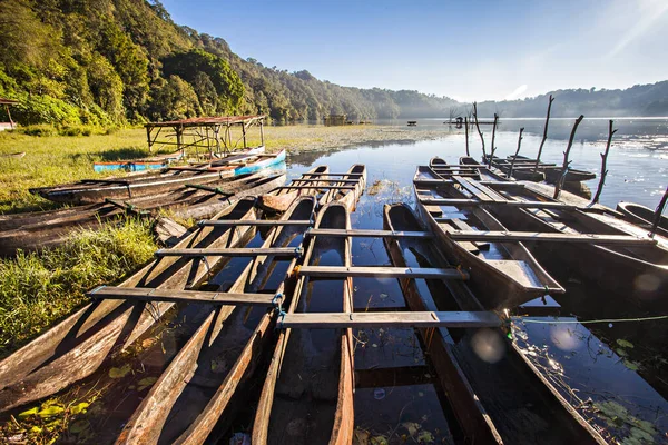 Endonezya, Bali 'deki Tamblingan Gölü' nün güzel manzarası.