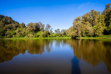 Semeru Dağı eteğindeki Ranu Pani gölünün güzelliği, Endonezya 'nın Lumajang Regency kentindeki Semeru Dağı' na tırmanmanın başlangıç noktasıdır. Bromo Tengger Ulusal Parkı 'nın bir parçası..