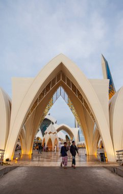 Al Jabbar great mosque of West Java, a brand new mosque, one of the biggest mosque in Bandung, West Java, a landmark and icon of West Java Province. 