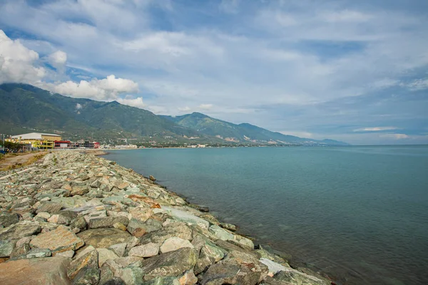 Talise Beach in Palu Bay, Palu City, Central Sulawesi, Indonesia. This beautiful beach is a favorite tourist destination that was previously hit by the earthquake and tsunami.