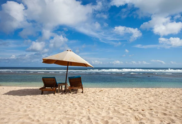 Beautiful view of Melasti Beach, a tropical beach, famous tourist destination located in Bali Island, Indonesia.