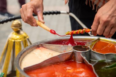 Geleneksel Osmanlı Pastası, Eski geleneksel Türk Osmanlı el yapımı çubuk şekeri. Yüksek kalite fotoğraf