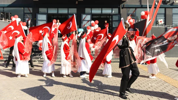 Bursa Turket Octubre 2022 Fiesta Nacional Soberanía Infancia Niños Turcos —  Fotos de Stock