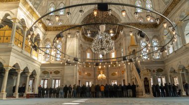 Cami 'nin iç mimarisi, İslami arkaplan tarihi camii. Yüksek kalite fotoğraf