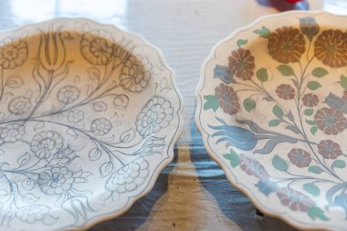 Geleneksel döşeme sanat hazırlama süreci, sürdürülebilir hediye konsepti. Yüksek kalite fotoğraf