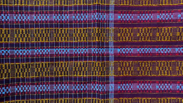 Textuur Van Stof Met Traditioneel Indonesisch Patroon Traditionele Batak Stam — Stockfoto