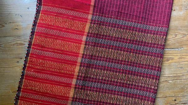 Традиционная Тканая Ткань Ручной Работы Батакнезе Названием Улос Северная Суматра — стоковое фото