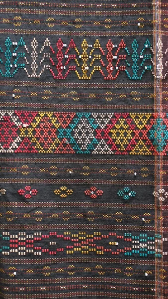 Textura Tela Con Patrón Tradicional Indonesio Tradicional Tribu Batak Parte — Foto de Stock