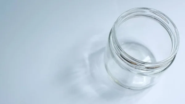 Jar Clear Water Bokeh White Background — Stock Photo, Image