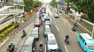 Bangkok, Tayland-1 Mart 2018: Barselona 'da trafik sıkışıklığı