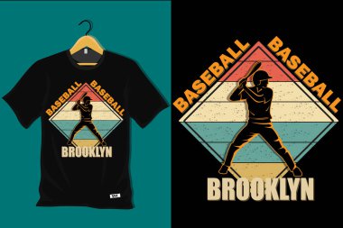 Brooklyn Beyzbol Retro Vintage Tişört Tasarımı