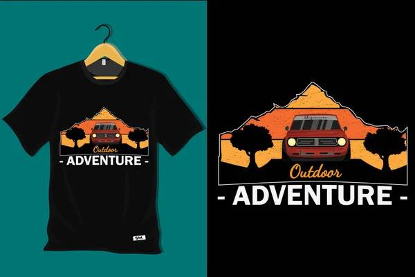 stock vector Outdoor Adventure Retro Vintage T Shirt Design