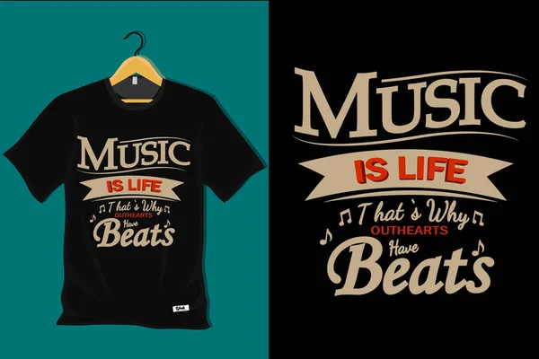 Música Vida Que Por Qué Fuera Oye Tienen Beats Shirt — Vector de stock