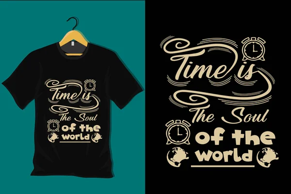 Time Soul World Shirt Design — Stock Vector
