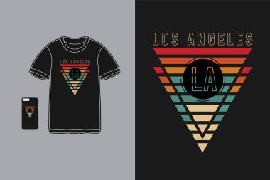 Los Angeles, üçgen logo tişörtü, dava modeli.