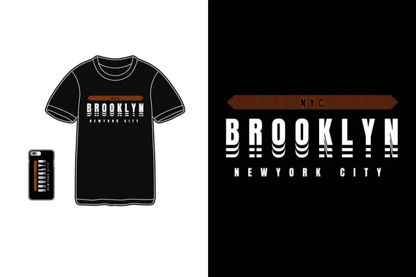 Stock vector brooklyn,t-shirt mockup typography