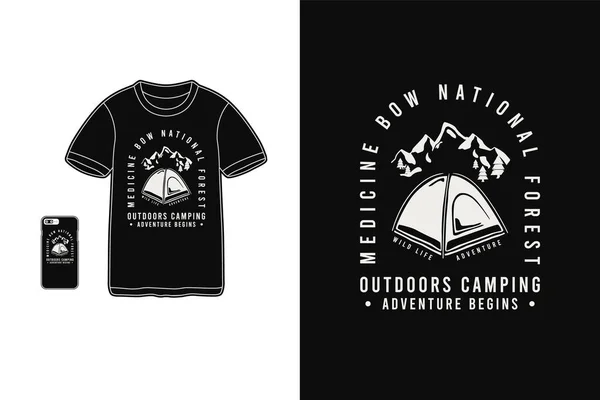 stock vector Outdoors camping,t-shirt merchandise silhouette mockup typography