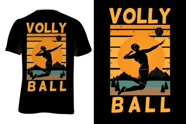 Mock Up T-Shirt Volley Ball Retro Vintage Style