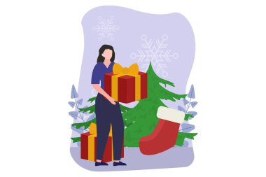 Noel Kutlaması Düz Tasarımı