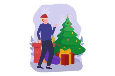 Noel Günü Düz Tasarımı