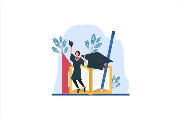 Ilustração Projeto Liso Graduação —  Vetores de Stock