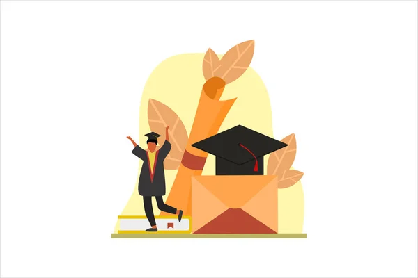 Ilustração Projeto Liso Graduação —  Vetores de Stock