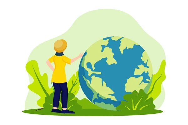 stock vector Earth Day Flat Design Illustration