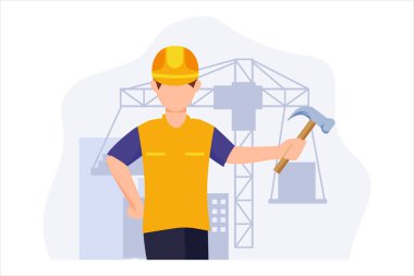 İşçi Bayramı Düz Tasarım Çizimi