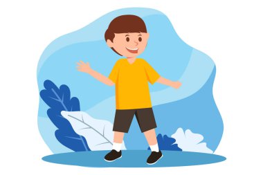 Çocuk Günü Düz Tasarım Çizimi