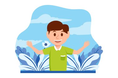 Çocuk Günü Düz Tasarım Çizimi