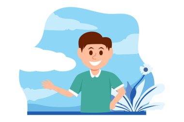 Çocuk Günü Düz Tasarım Çizimi