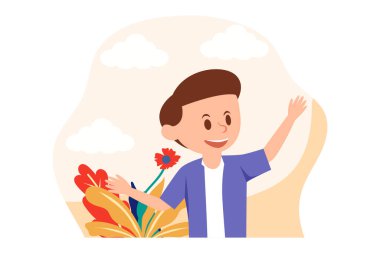 Çocuk Günü Düz Tasarım Çizimi