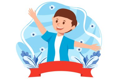 Çocuk Günü Düz Tasarım Çizimi