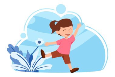 Çocuk Günü Düz Tasarım Çizimi